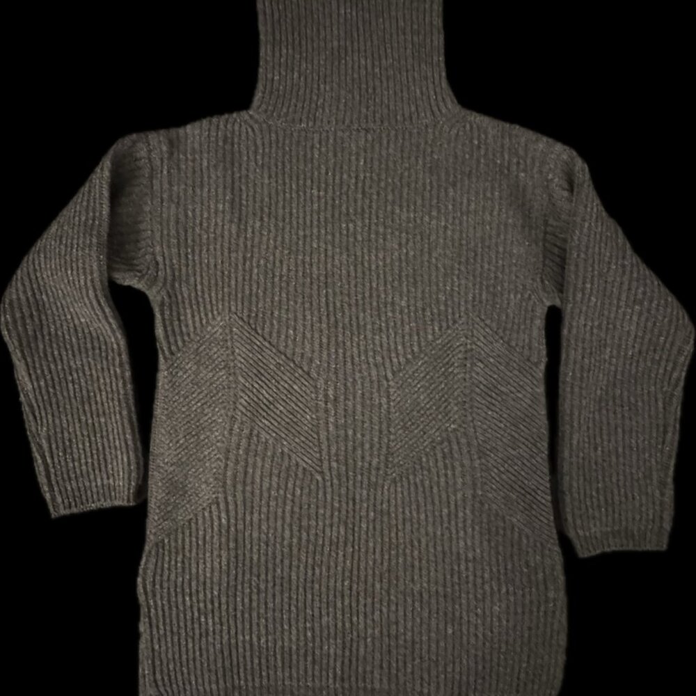 Thakoon Grey Chunky Turtleneck Sweater XS 100% Lambswool